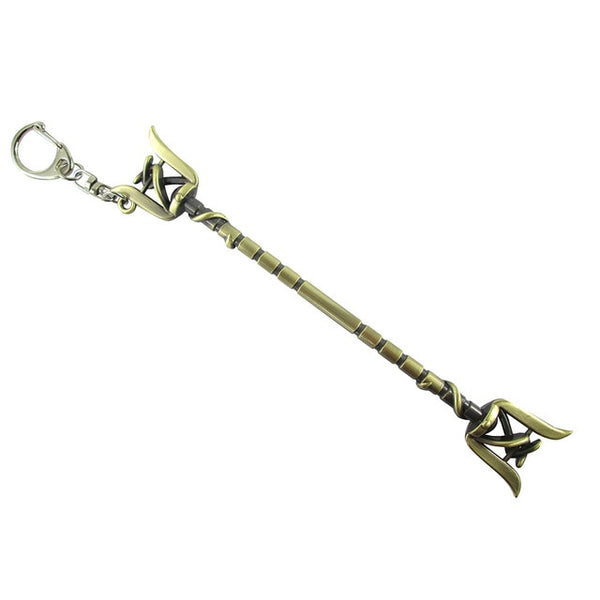 Bsarai LOL Lady of Luminosity Luxanna Crownguard Steel Legion Lux sword staff Toy Model Key Chain Ring