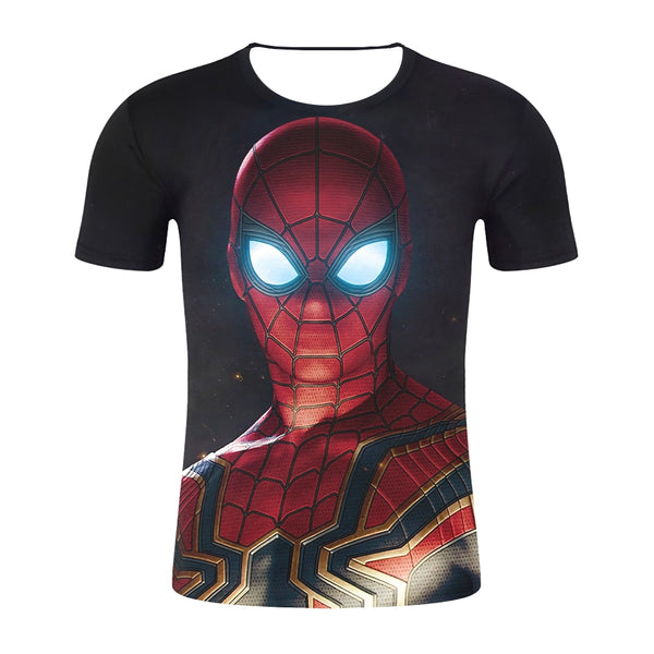 Summer 3D Print Compression T-Shirt Men Marvel Comic Superhero Spiderman Superman Batman Short Sleeve T Shirt Fitness Clothing