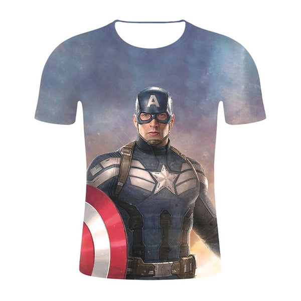Summer 3D Print Compression T-Shirt Men Marvel Comic Superhero Spiderman Superman Batman Short Sleeve T Shirt Fitness Clothing