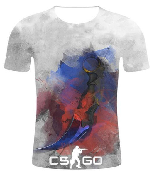 Cool CS GO Gamers Men t shirt summer new csgo men cozy t -shirt 3D print high quality top tees brand clothing hip hop street