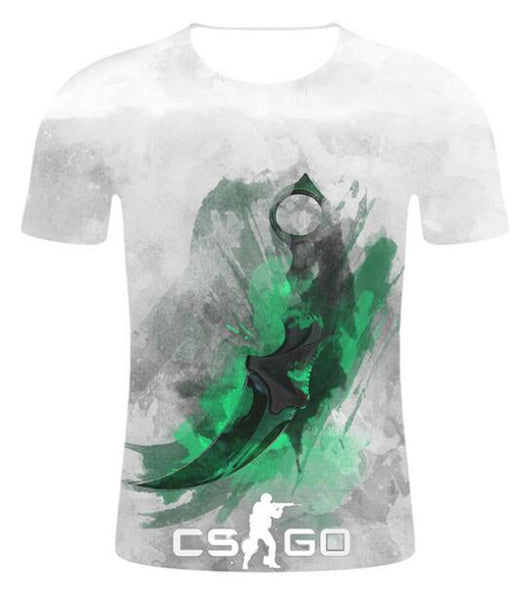 Cool CS GO Gamers Men t shirt summer new csgo men cozy t -shirt 3D print high quality top tees brand clothing hip hop street