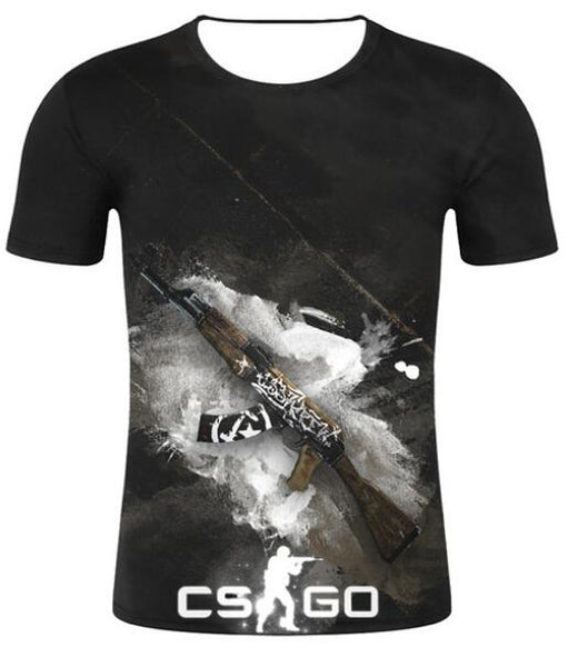 Cool CS GO Gamers Men t shirt summer new csgo men cozy t -shirt 3D print high quality top tees brand clothing hip hop street