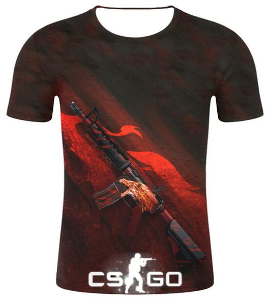 Cool CS GO Gamers Men t shirt summer new csgo men cozy t -shirt 3D print high quality top tees brand clothing hip hop street