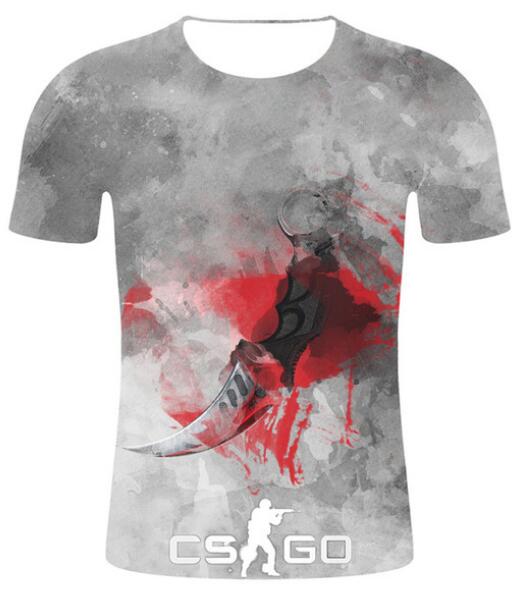 Cool CS GO Gamers Men t shirt summer new csgo men cozy t -shirt 3D print high quality top tees brand clothing hip hop street