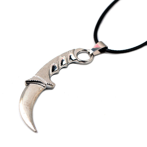 CS GO Game Counter Strike CSGO Model Keyring Karambit M9 Bayonet Dagger Claw Knife Pendant Keychain Choker Necklace drop-ship