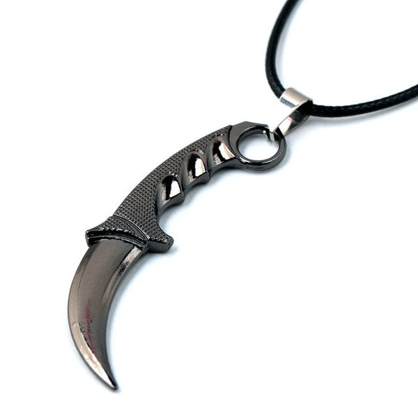 CS GO Game Counter Strike CSGO Model Keyring Karambit M9 Bayonet Dagger Claw Knife Pendant Keychain Choker Necklace drop-ship