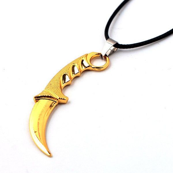CS GO Game Counter Strike CSGO Model Keyring Karambit M9 Bayonet Dagger Claw Knife Pendant Keychain Choker Necklace drop-ship