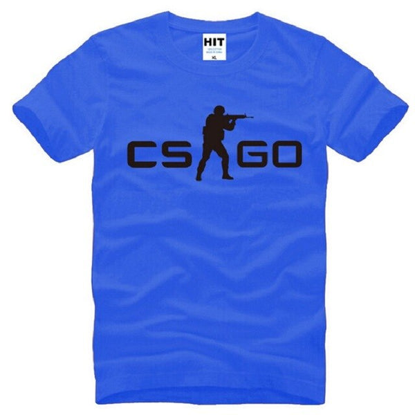 Summer Style COUNTER STRIKE GLOBAL CS Gun T Shirts Men Cotton Short Sleeve CS GO Printed Men's T-Shirt Fashion Male Game Top Tee