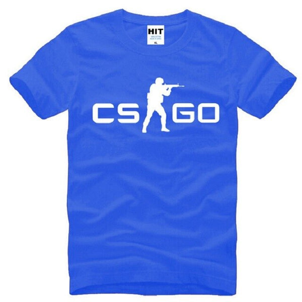 Summer Style COUNTER STRIKE GLOBAL CS Gun T Shirts Men Cotton Short Sleeve CS GO Printed Men's T-Shirt Fashion Male Game Top Tee