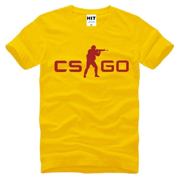 Summer Style COUNTER STRIKE GLOBAL CS Gun T Shirts Men Cotton Short Sleeve CS GO Printed Men's T-Shirt Fashion Male Game Top Tee