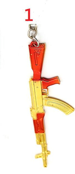 HSIC 42 Styles Game CS GO PLAYERUNKNOWNS BATTLEGROUNDS Keychain PUBG AK47 AWM M24 Gun Weapon Chaveiro Men llaveros para hombre