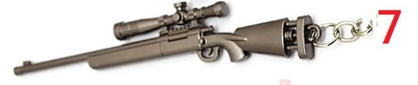 HSIC 42 Styles Game CS GO PLAYERUNKNOWNS BATTLEGROUNDS Keychain PUBG AK47 AWM M24 Gun Weapon Chaveiro Men llaveros para hombre