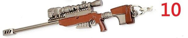 HSIC 42 Styles Game CS GO PLAYERUNKNOWNS BATTLEGROUNDS Keychain PUBG AK47 AWM M24 Gun Weapon Chaveiro Men llaveros para hombre