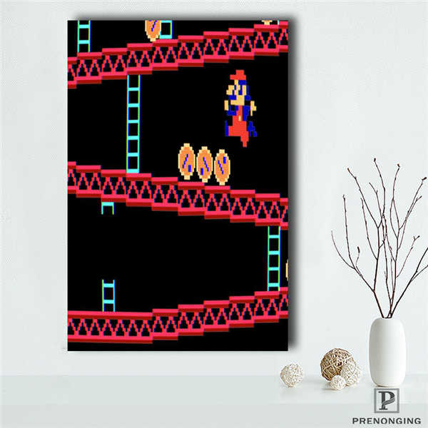 Canvas Poster Silk Fabric Donkey Kong - Retro Nintendo Gaming Poster (Classic Donkey Kong / NES)190418-s-06