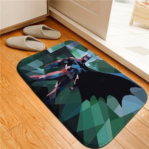 Bath Mat Hero Batman Printed Rug Toilet Carpet Flannel Non Slip Bath Mat Absorbent Bathroom Mat Floor Mat 40x60cm Custom