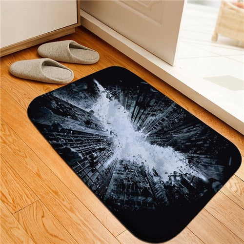 Bath Mat Hero Batman Printed Rug Toilet Carpet Flannel Non Slip Bath Mat Absorbent Bathroom Mat Floor Mat 40x60cm Custom