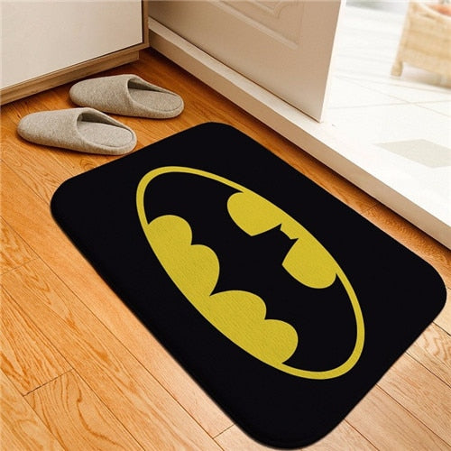 Bath Mat Hero Batman Printed Rug Toilet Carpet Flannel Non Slip Bath Mat Absorbent Bathroom Mat Floor Mat 40x60cm Custom