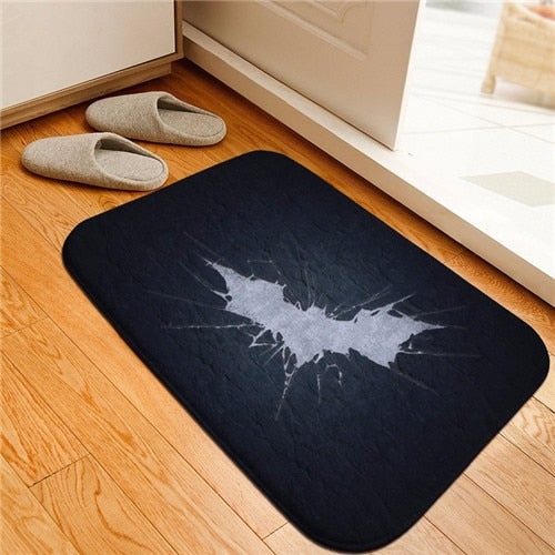 Bath Mat Hero Batman Printed Rug Toilet Carpet Flannel Non Slip Bath Mat Absorbent Bathroom Mat Floor Mat 40x60cm Custom