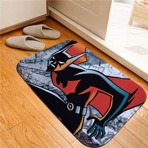 Bath Mat Hero Batman Printed Rug Toilet Carpet Flannel Non Slip Bath Mat Absorbent Bathroom Mat Floor Mat 40x60cm Custom