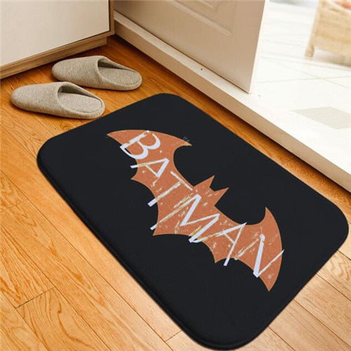 Bath Mat Hero Batman Printed Rug Toilet Carpet Flannel Non Slip Bath Mat Absorbent Bathroom Mat Floor Mat 40x60cm Custom