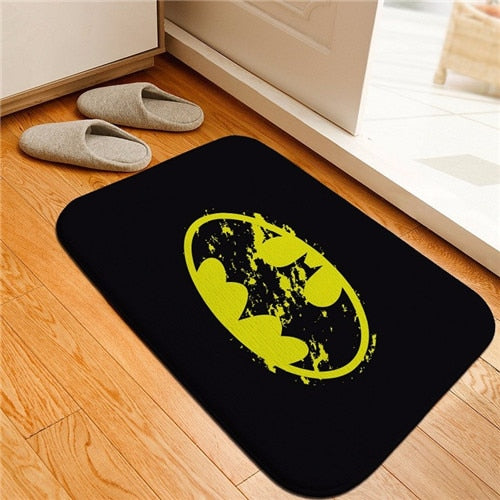 Bath Mat Hero Batman Printed Rug Toilet Carpet Flannel Non Slip Bath Mat Absorbent Bathroom Mat Floor Mat 40x60cm Custom