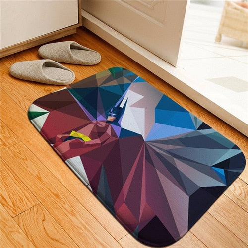 Bath Mat Hero Batman Printed Rug Toilet Carpet Flannel Non Slip Bath Mat Absorbent Bathroom Mat Floor Mat 40x60cm Custom