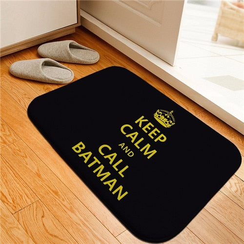 Bath Mat Hero Batman Printed Rug Toilet Carpet Flannel Non Slip Bath Mat Absorbent Bathroom Mat Floor Mat 40x60cm Custom