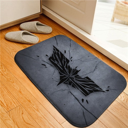 Bath Mat Hero Batman Printed Rug Toilet Carpet Flannel Non Slip Bath Mat Absorbent Bathroom Mat Floor Mat 40x60cm Custom