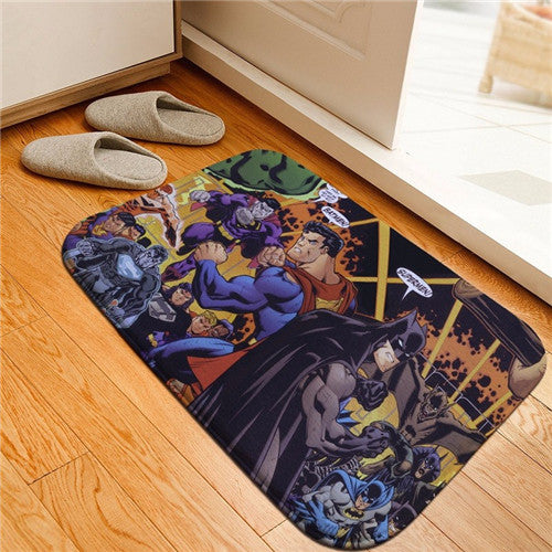 Bath Mat Hero Batman Printed Rug Toilet Carpet Flannel Non Slip Bath Mat Absorbent Bathroom Mat Floor Mat 40x60cm Custom