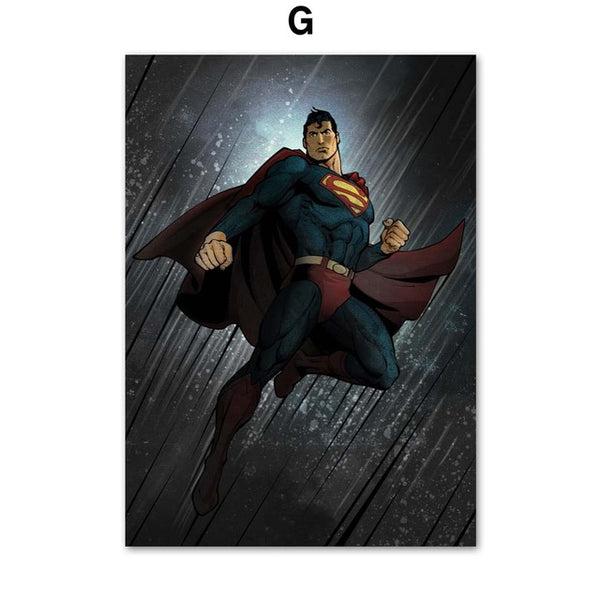 DC Super Hero Batman Superman Wonder Woman Wall Art Canvas Painting Nordic Posters And Prints Wall Pictures Baby Kids Home Decor
