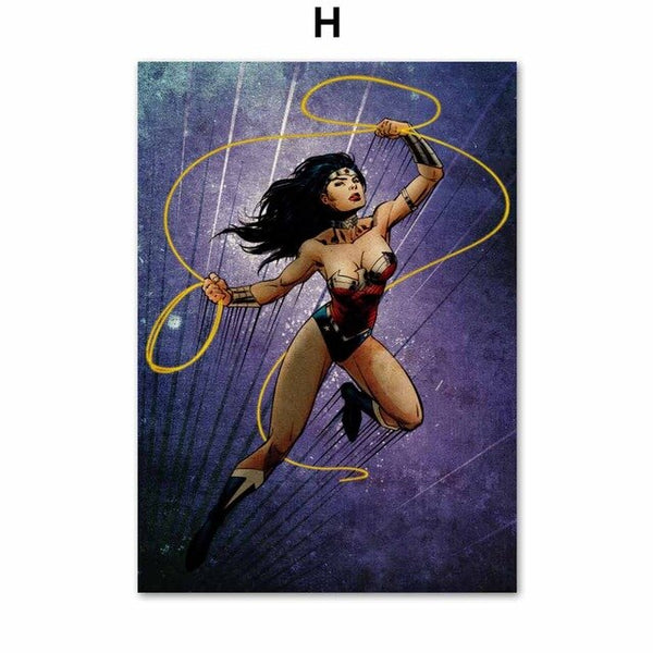 DC Super Hero Batman Superman Wonder Woman Wall Art Canvas Painting Nordic Posters And Prints Wall Pictures Baby Kids Home Decor