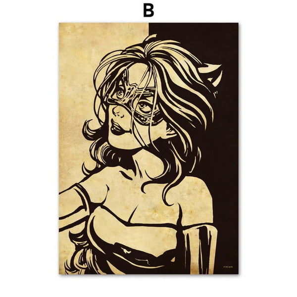 Superhero Batman Superman Wonder Woman Joker Posters And Print Wall Art Canvas Painting Wall Pictures For Living Room Home Decor