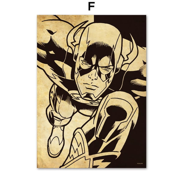 Superhero Batman Superman Wonder Woman Joker Posters And Print Wall Art Canvas Painting Wall Pictures For Living Room Home Decor