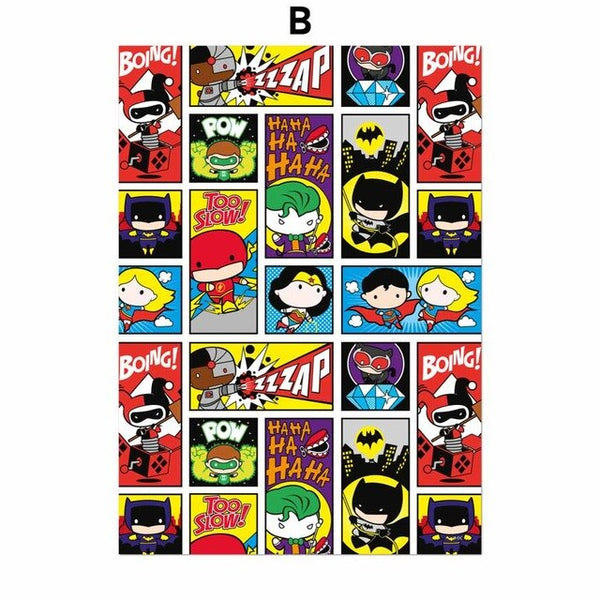 Anime Batman Superman Wonder Woman The Flash Wall Art Canvas Painting Nordic Posters And Prints Wall Pictures Kids Room Decor