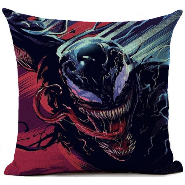 Film Style Venom Printed Cotton Linen Cushion Cover Home Decorative Sofa Coffee Car Chair Throw Pillow Case Almofada Cojines