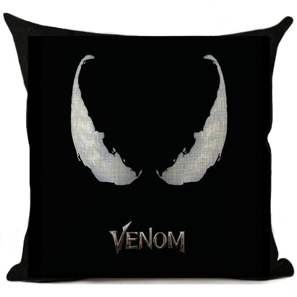 Film Style Venom Printed Cotton Linen Cushion Cover Home Decorative Sofa Coffee Car Chair Throw Pillow Case Almofada Cojines