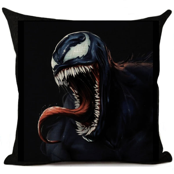 Film Style Venom Printed Cotton Linen Cushion Cover Home Decorative Sofa Coffee Car Chair Throw Pillow Case Almofada Cojines